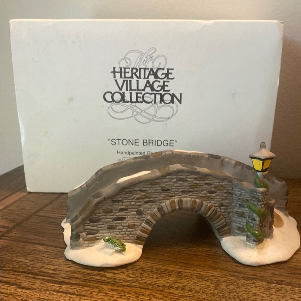 Vintage Department 56 Heritage Village Collection Stone Bridge 1987